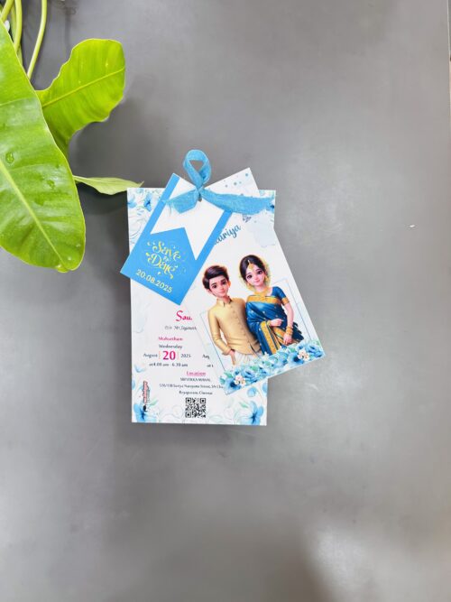 Cyan Them With Cartoon Photo